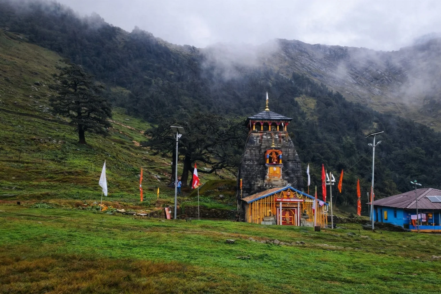 Gaundhar village landscape on the Madmaheshwar trek route