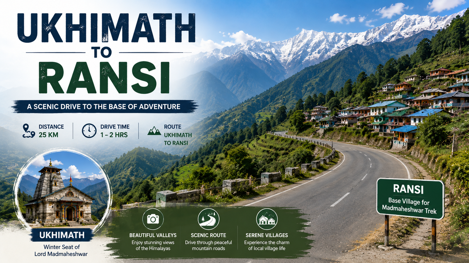 Ukhimath to Ransi roadhead for Madmaheshwar trek